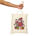 Halloween Ghost & Pumpkins Canvas Tote — Cute Spooky Trick-or-Treat Bag