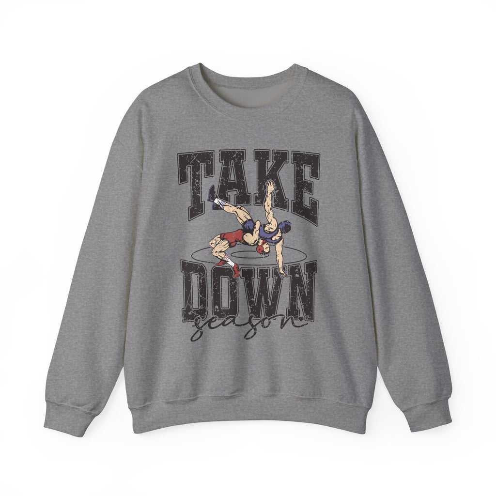 Take Down Season Wrestling Crewneck Sweatshirt