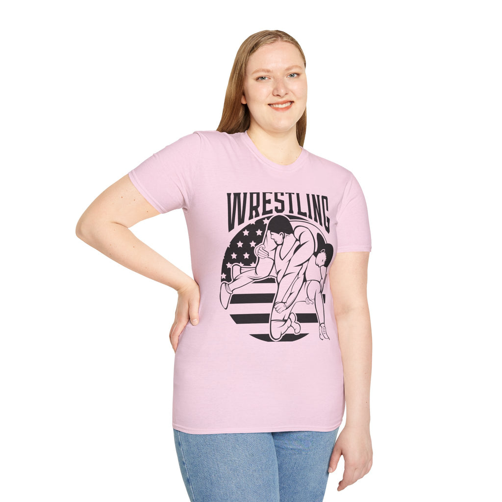 Wrestling T-Shirt — USA Flag Grapplers Graphic Tee
