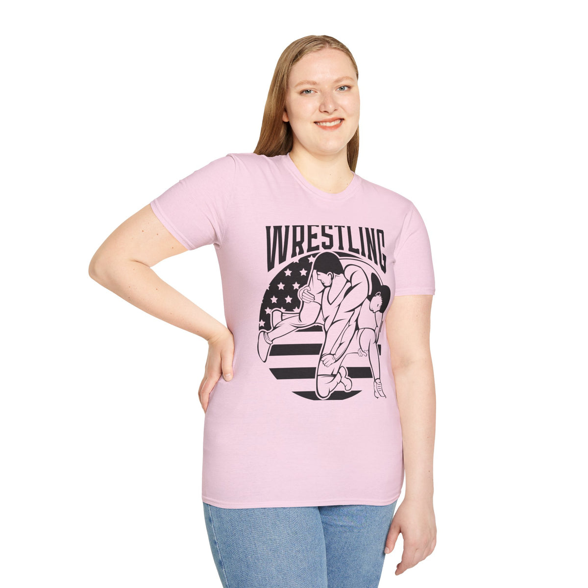 Wrestling T-Shirt — USA Flag Grapplers Graphic Tee