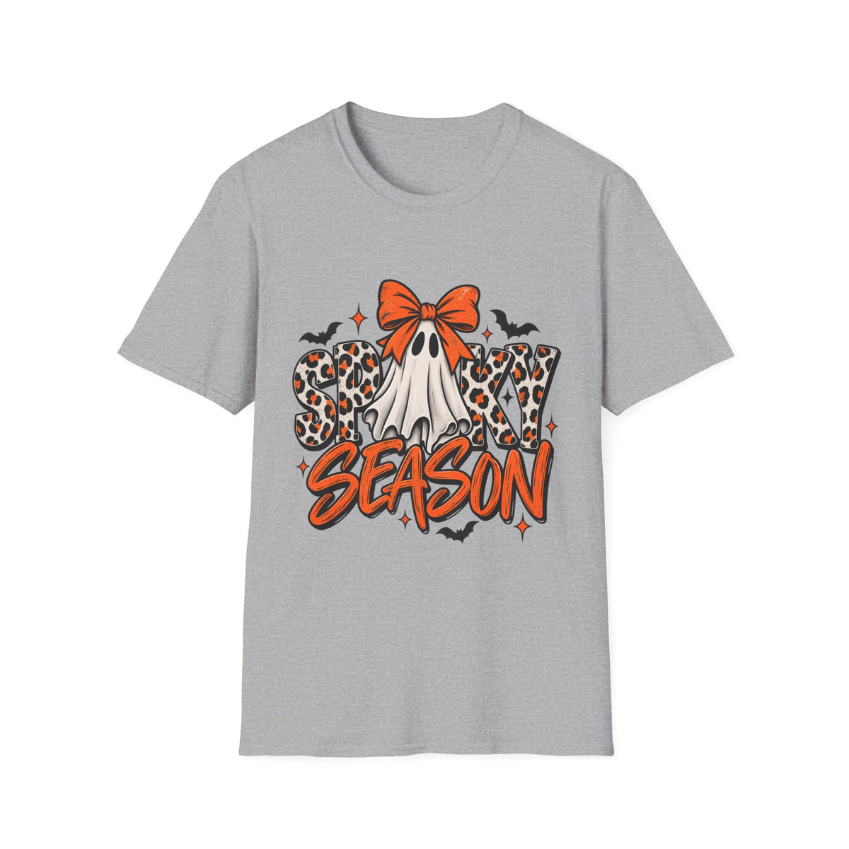 Halloween T-Shirt — Leopard Ghost Spooky Season Graphic Tee