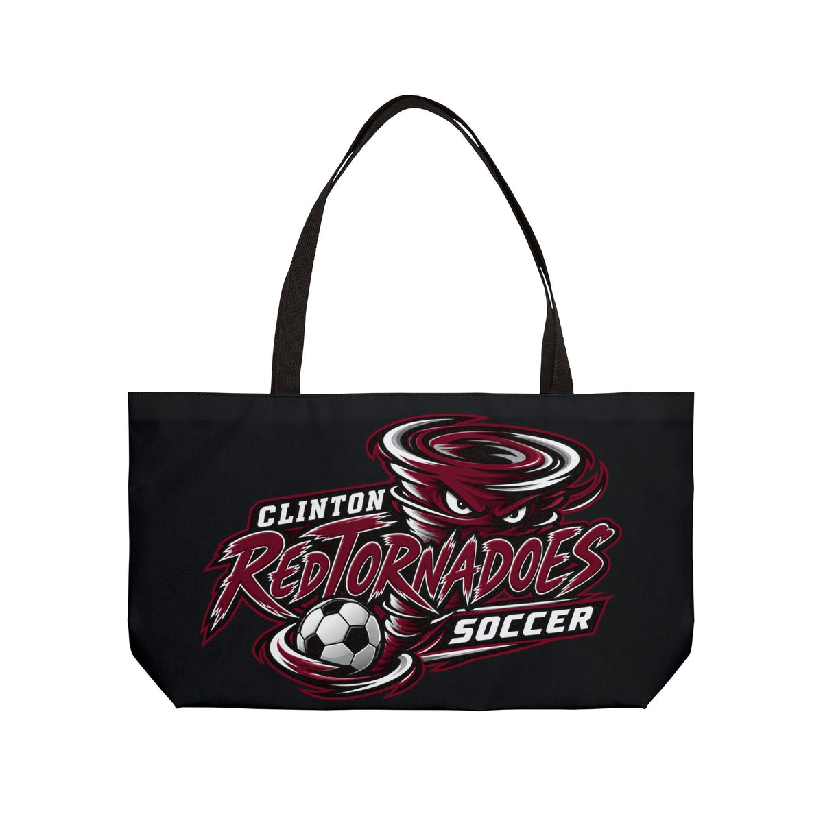 Red Tornadoes Soccer Weekender Tote Bag — Clinton Team Logo Sports Tote