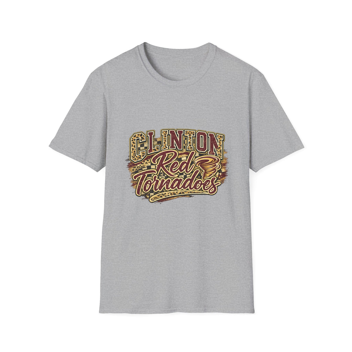 Clinton Red Tornadoes T-Shirt — Vintage Leopard School Spirit Tee