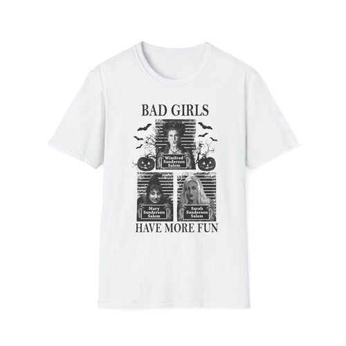 Bad Girls Have More Fun T-Shirt — Winifred Sanderson Salem Mugshot Halloween Tee