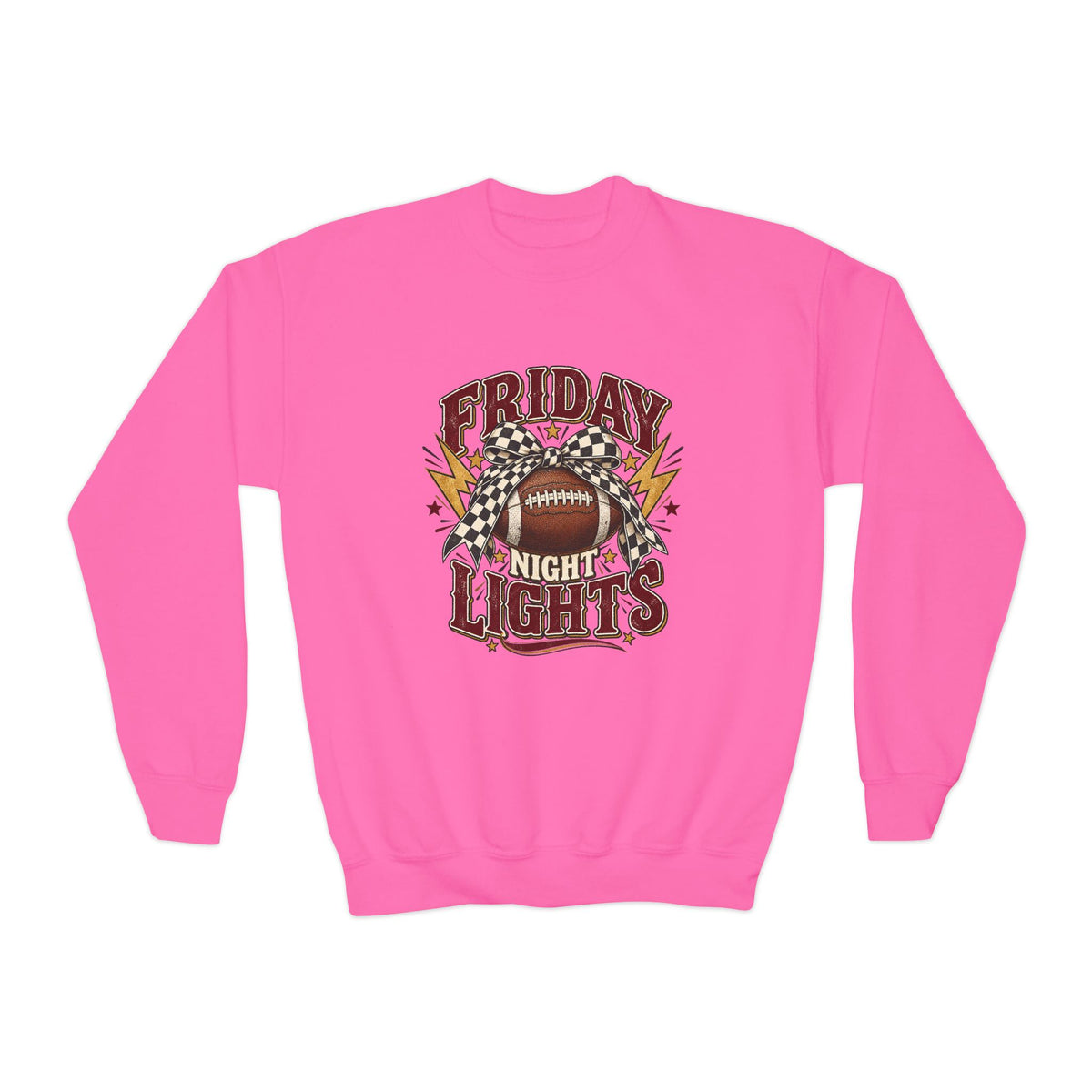Friday Night Lights Youth Crewneck Sweatshirt — Vintage Football Design