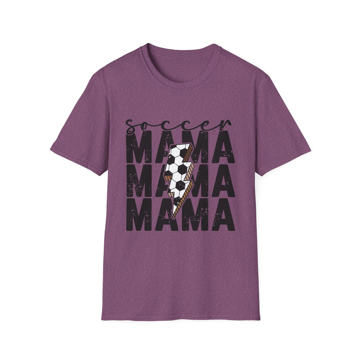 Soccer Mama Graphic Tee — Distressed Soccer Ball Design
