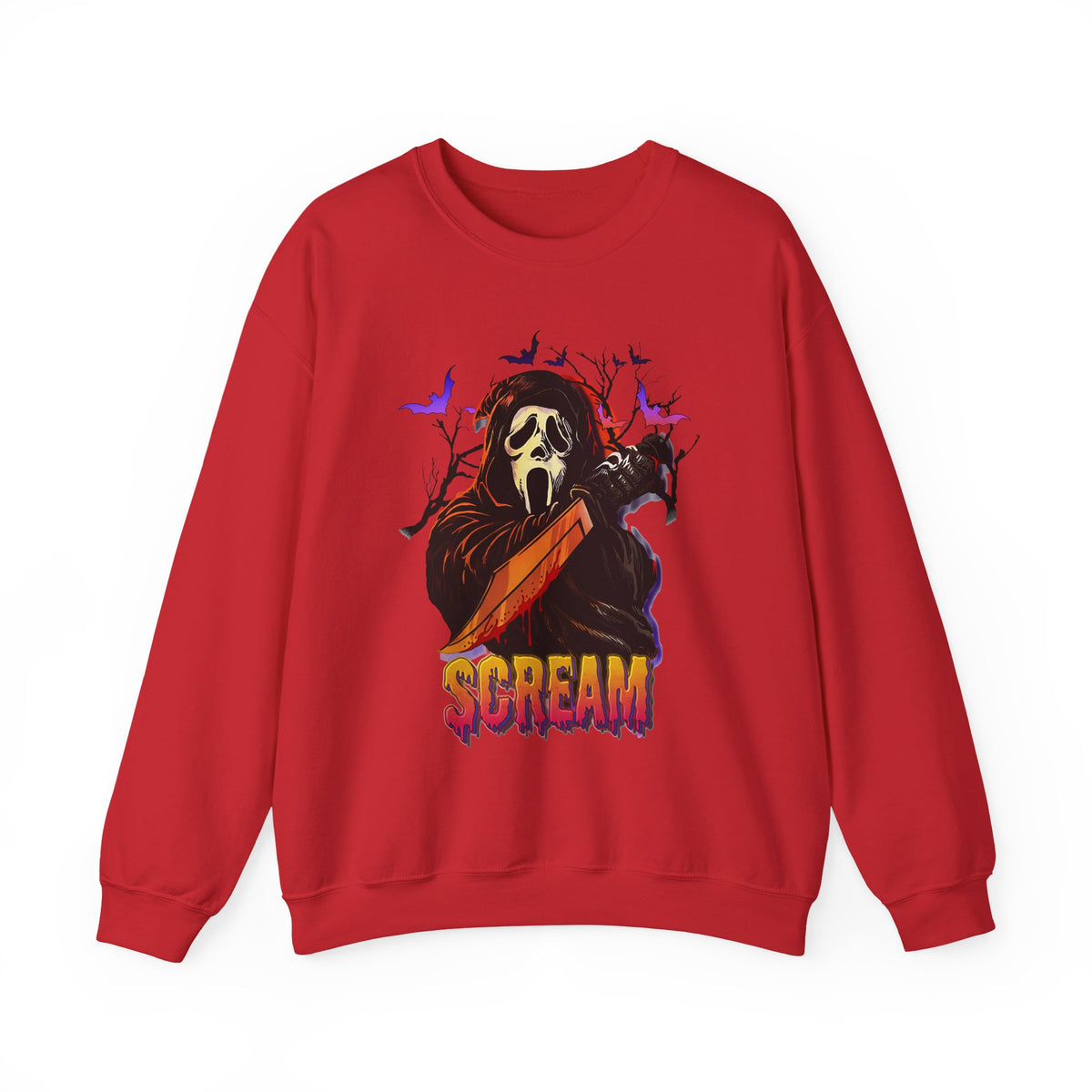 Scream Ghostface Crewneck Sweatshirt — Horror Movie Mask Graphic