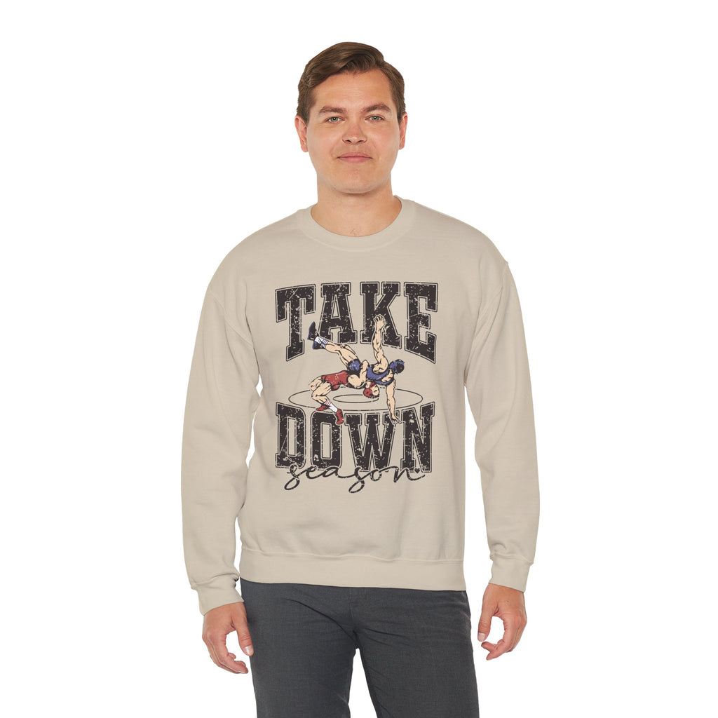 Take Down Season Wrestling Crewneck Sweatshirt