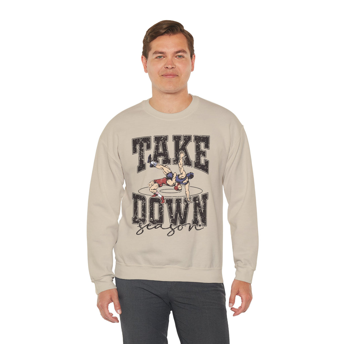Take Down Season Wrestling Crewneck Sweatshirt
