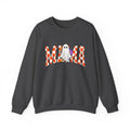 Mama Ghost Checkerboard Crewneck Sweatshirt — Cute Halloween Mom Pullover