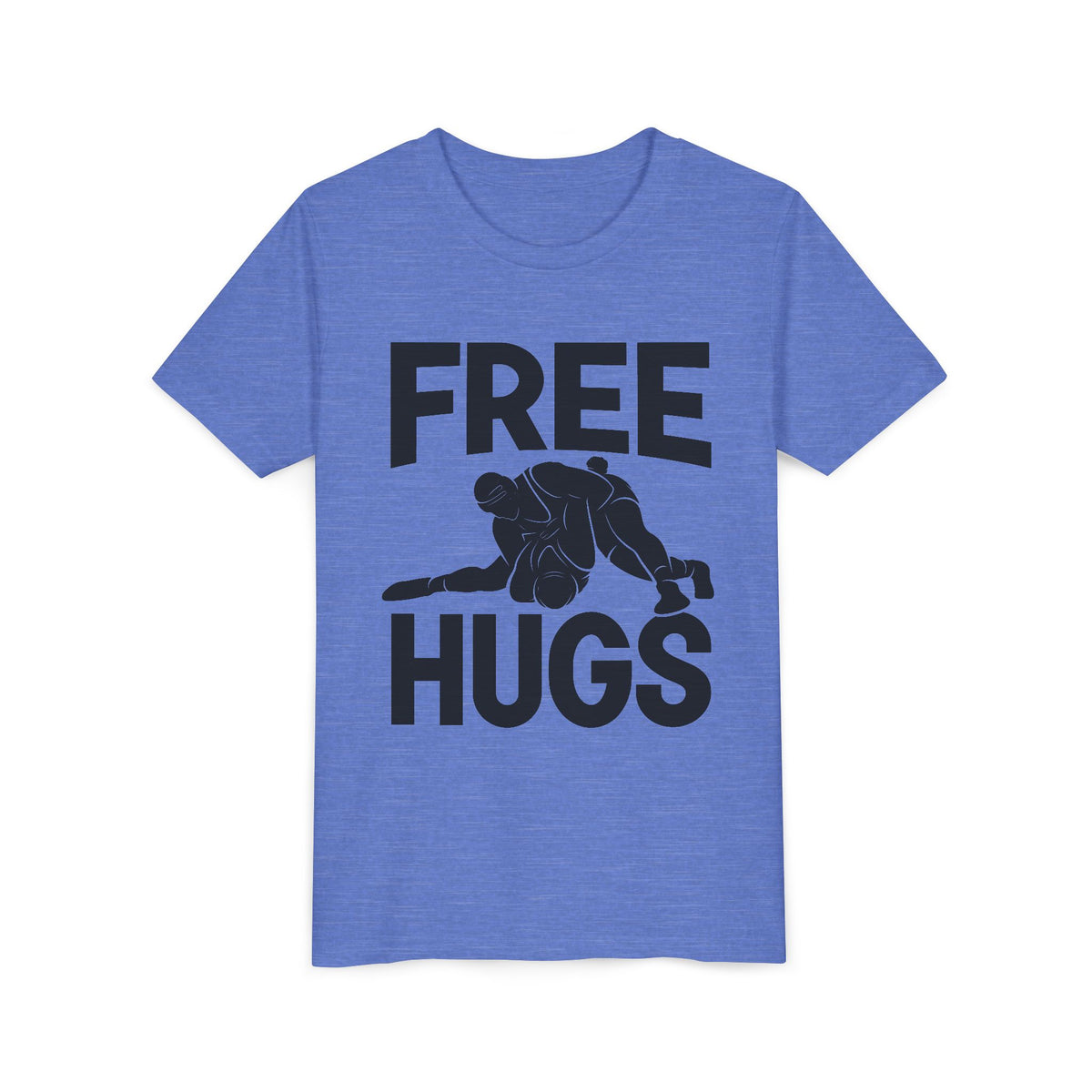 Free Hugs Youth Tee — Funny Wrestling Graphic Shirt for Kids