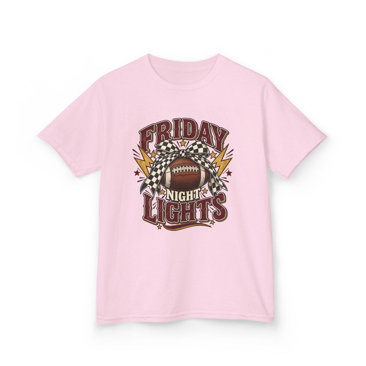 Kids "Friday Night Lights" Football Tee — Youth Game Day Shirt
