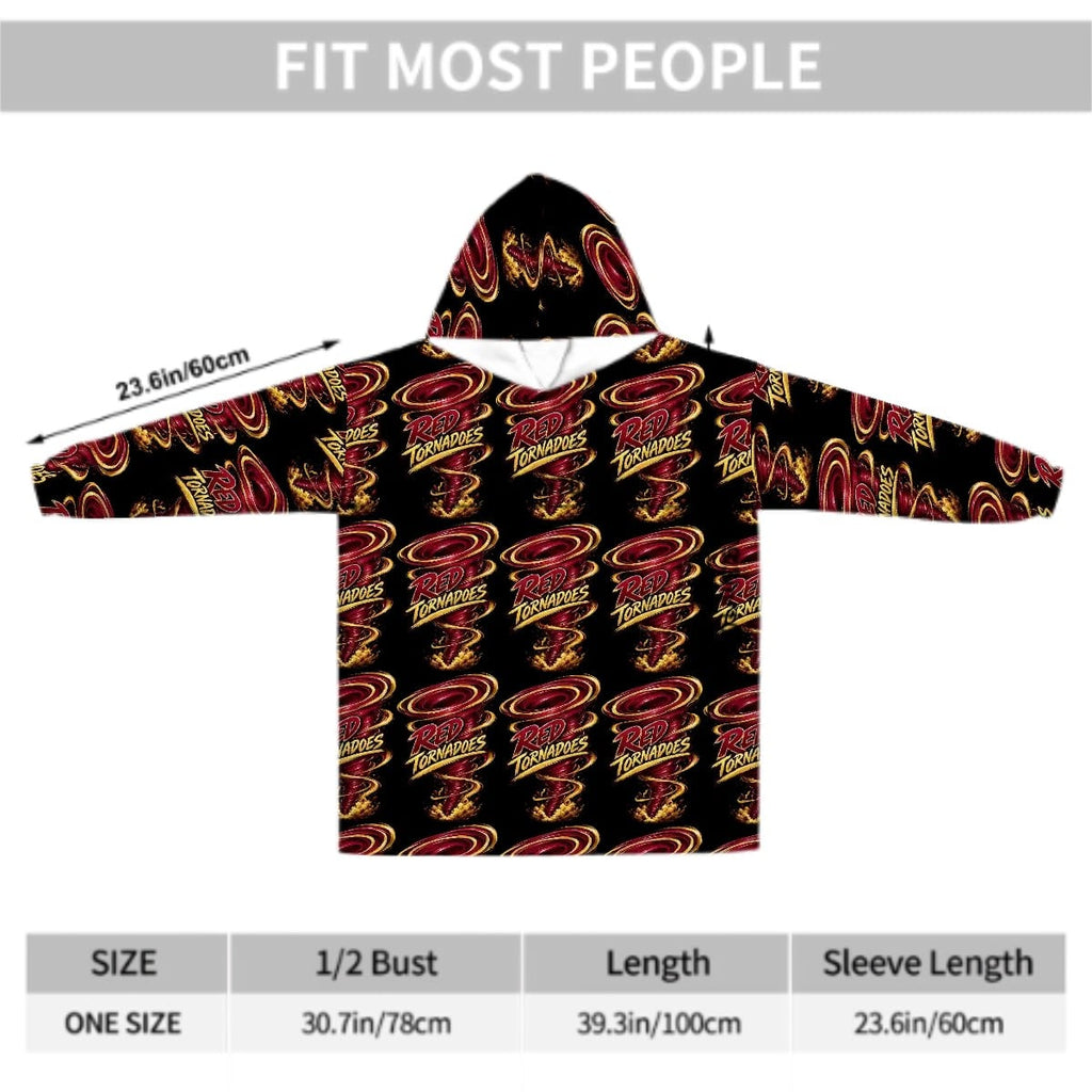 Adult Blanket Hoodie Tornadoes logo