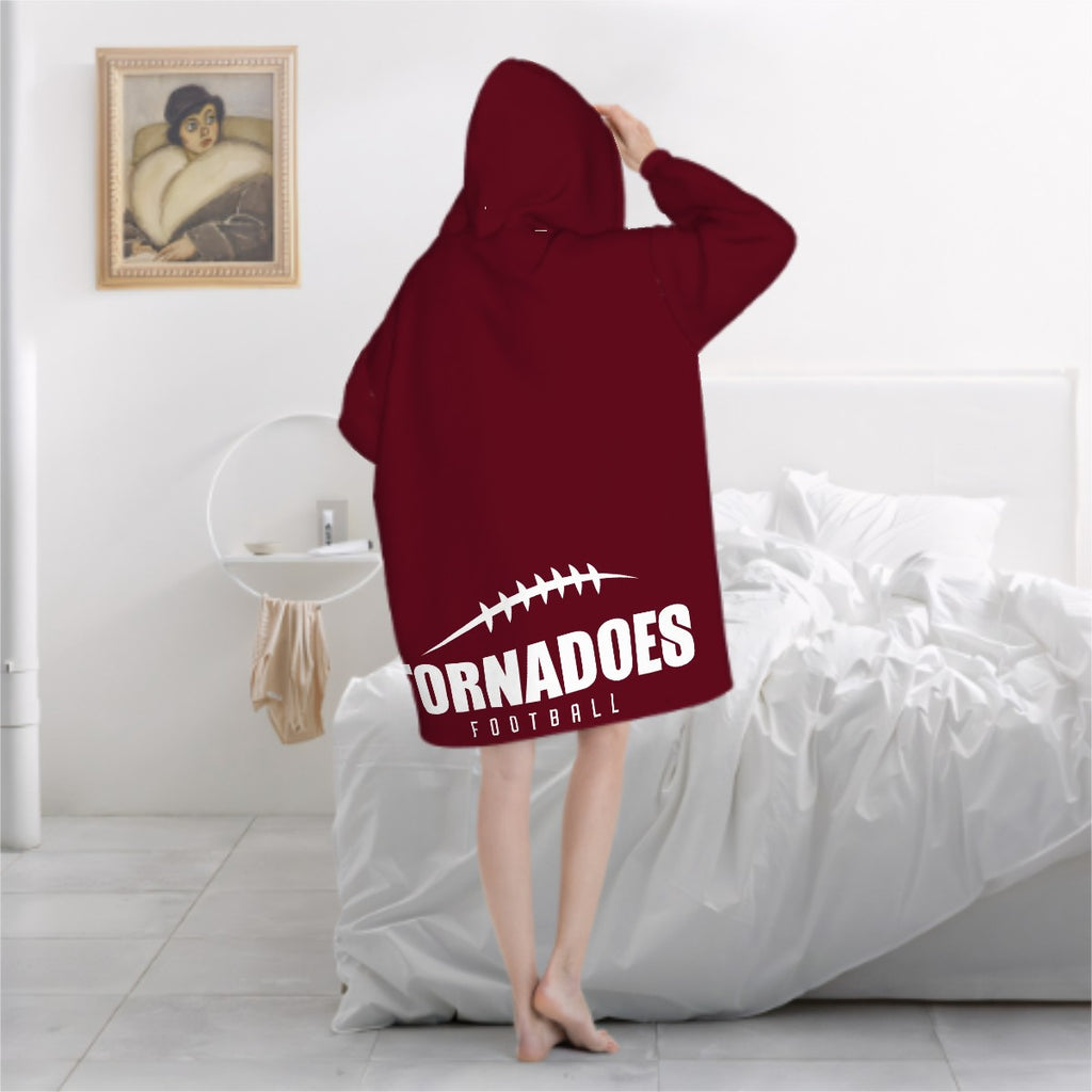 Adult Blanket Hoodie Tornadoes Football