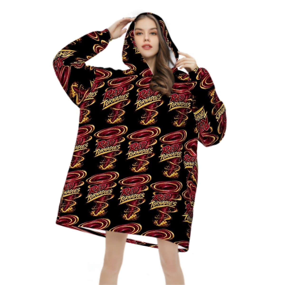 Adult Blanket Hoodie Tornadoes logo