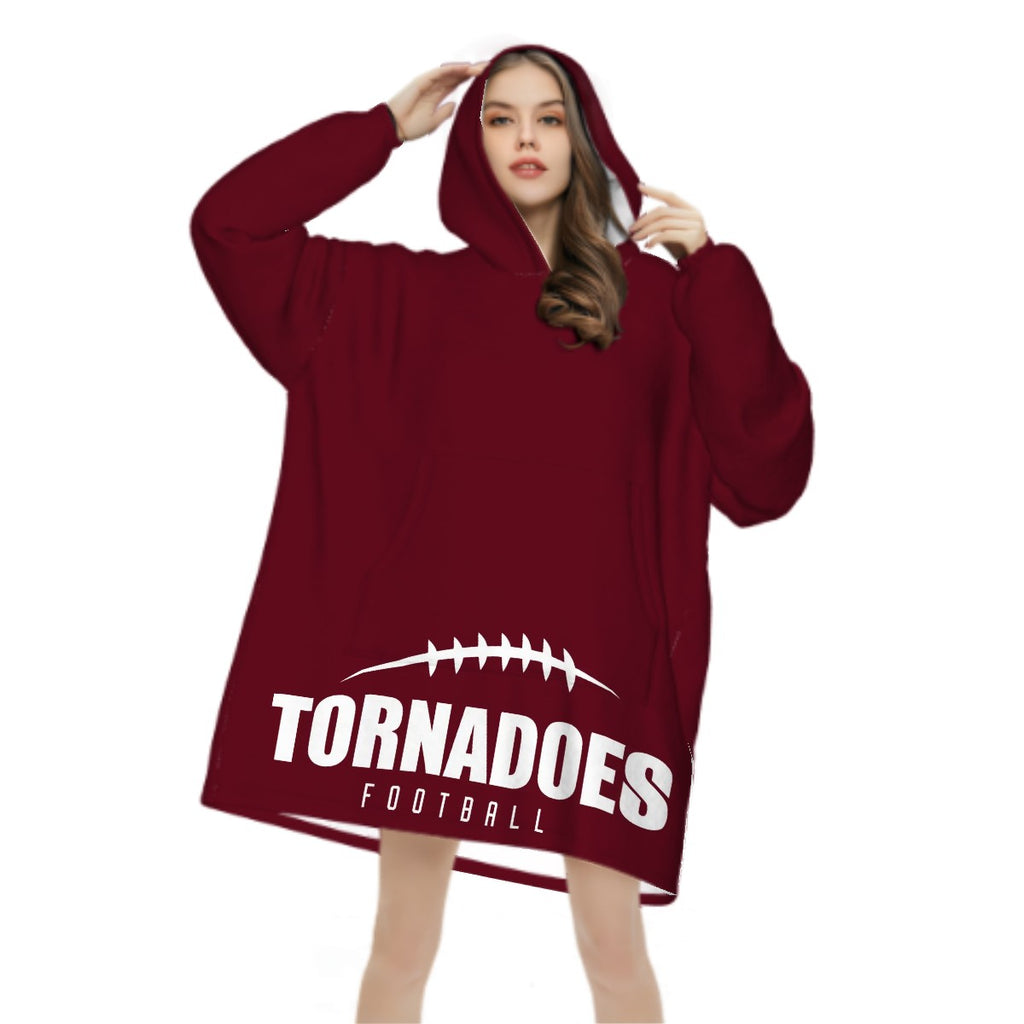 Adult Blanket Hoodie Tornadoes Football